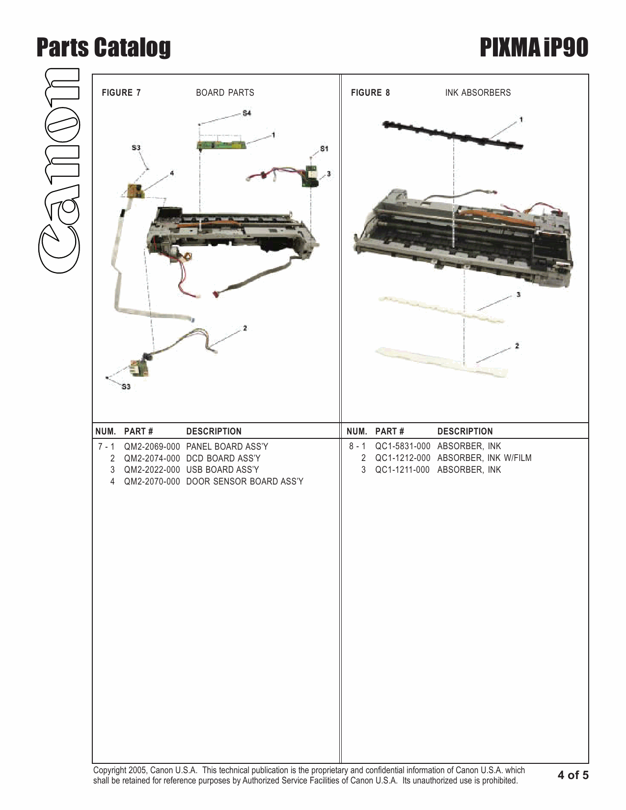 Canon PIXMA iP90 Parts Catalog-5